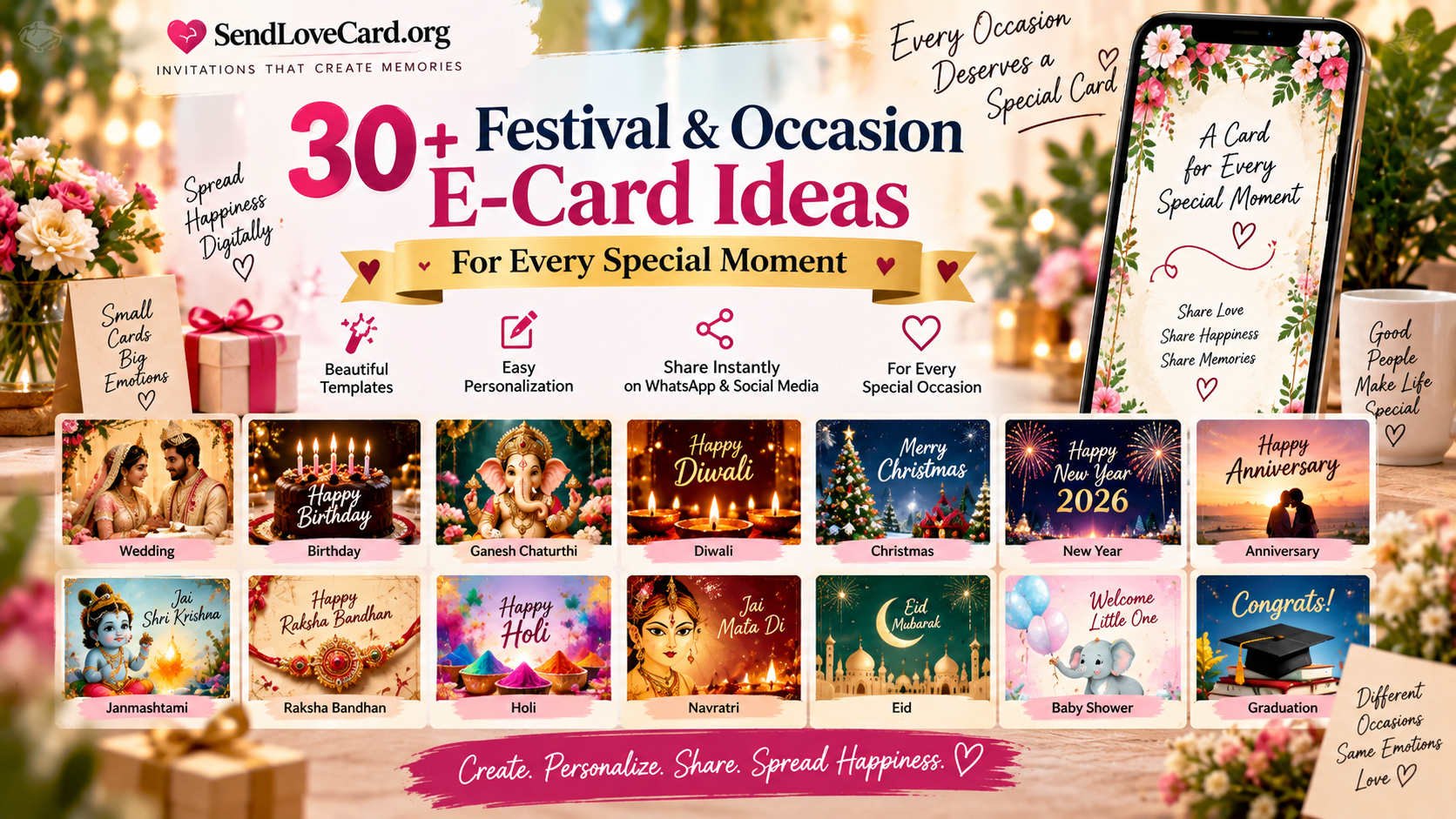 30+ Festival & Occasion E-Card Ideas for Every Special Moment